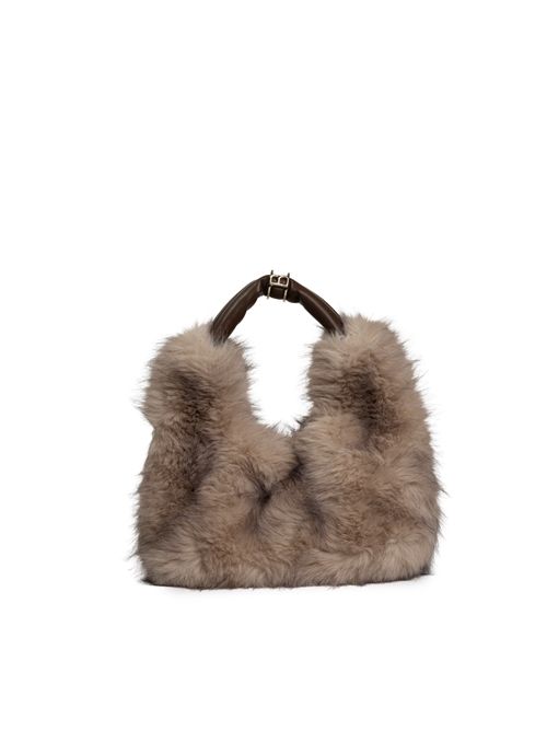 Borsa Hobo in faux fur Buttercream BLUGIRL | PF5007 T030010110
